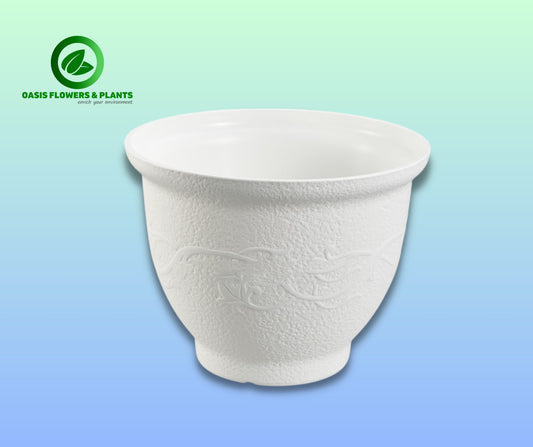 White Bowl Plastic Pot