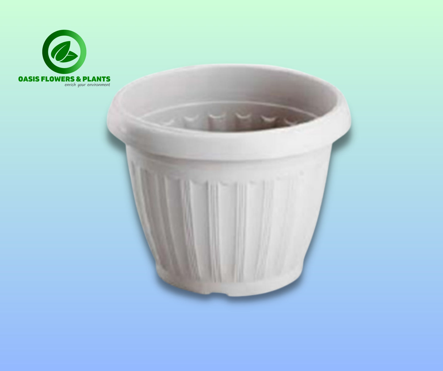 White Bucket Plastic Pot