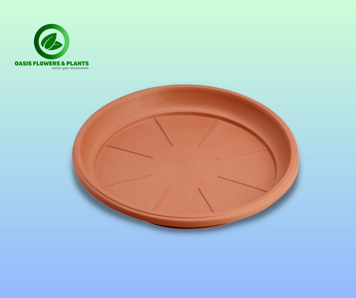 Brawn Round Plastic Plate - طبق بلاستيك دائري براون